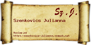 Szenkovics Julianna névjegykártya