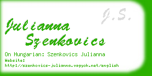 julianna szenkovics business card